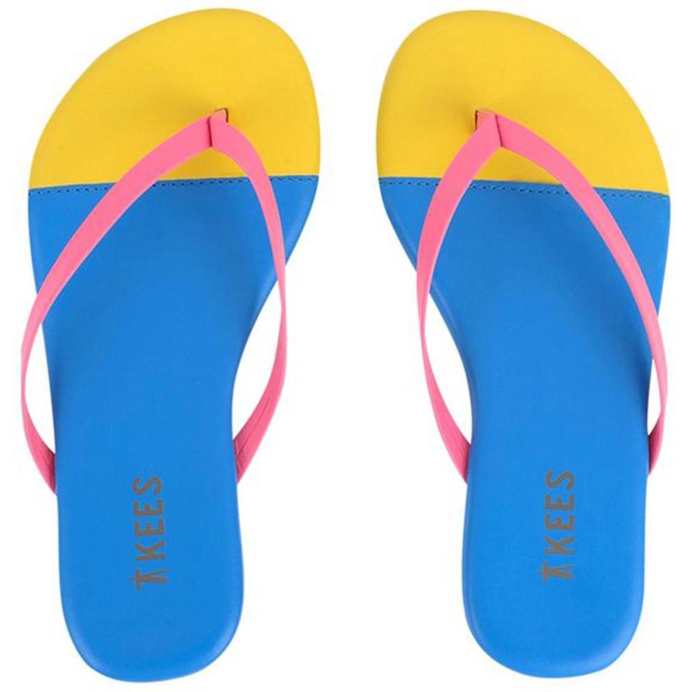 NEW TKEES kids thong sandal in rainbow sorbet